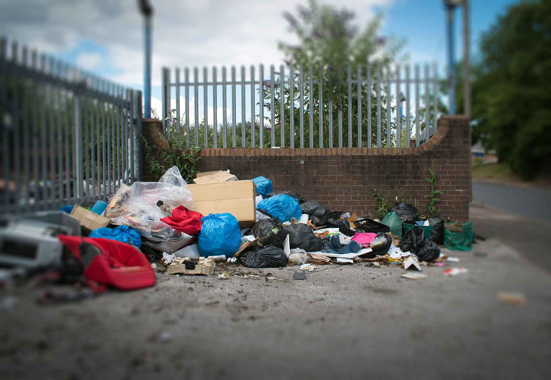 Rubbish dumped on site